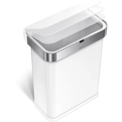 Simplehuman Sensor 58 L - Stahl weiß