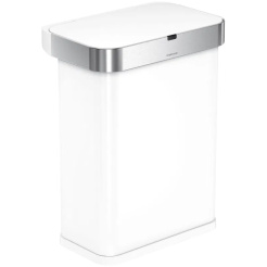  Simplehuman Sensor 58 L - Stahl weiß 