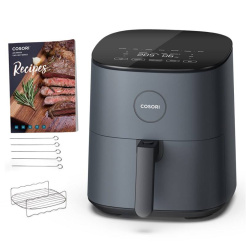 Heißluftfritteuse Cosori L501 PRO 4,7 l + 5 Spieße und Grillrost – schwarz 
