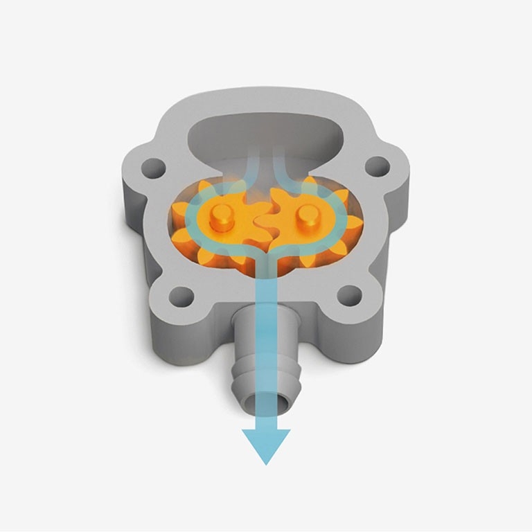 Schnelles Dosiersystem mit Energieeinsparungsfunktion