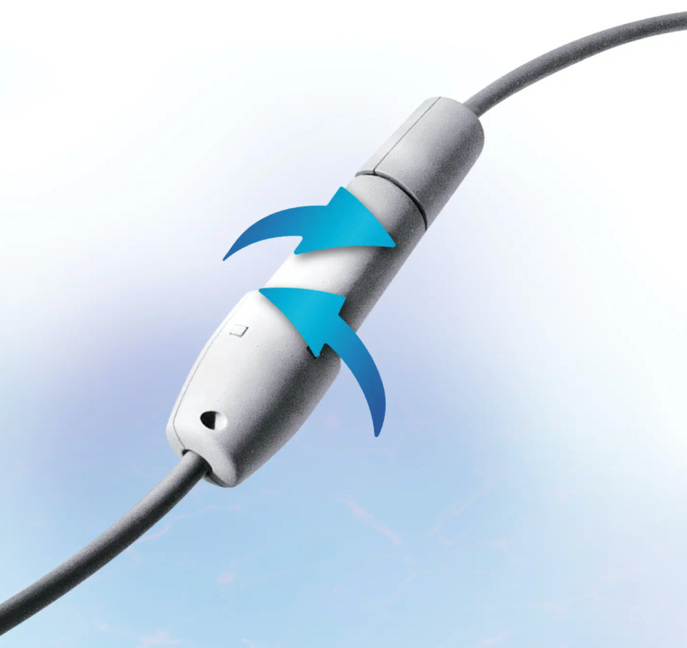 Ohne Aufwand: Drehbares, verwicklungsfreies Kabel