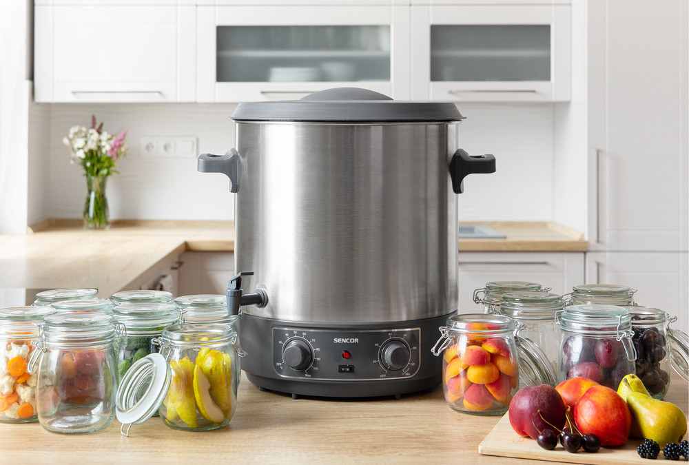 Professioneller Helfer aus rostfreiem Stahl für die Konservenherstellung zu Hause