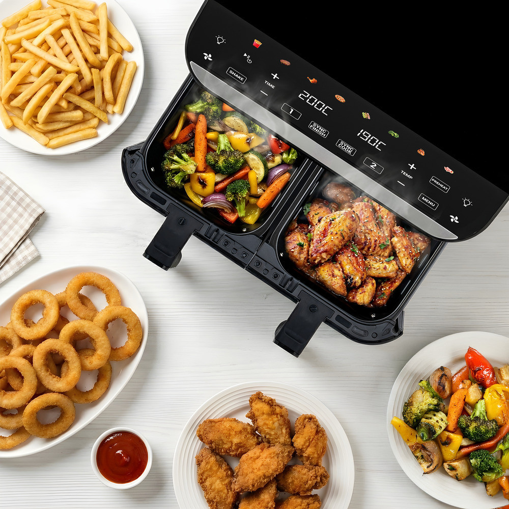 Zubereitung von zwei Mahlzeiten gleichzeitig